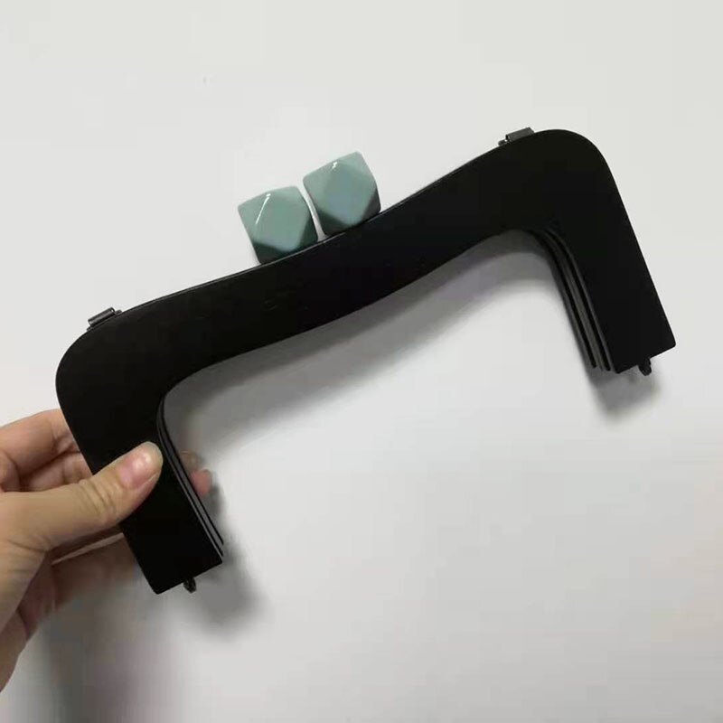 1 sets Rhombus candy clasp Solid Wood Four Colors Wooden Purse Frame With Screws Handmade Diy Bag Parts Obag Frame Purse Handles: black / 4-green