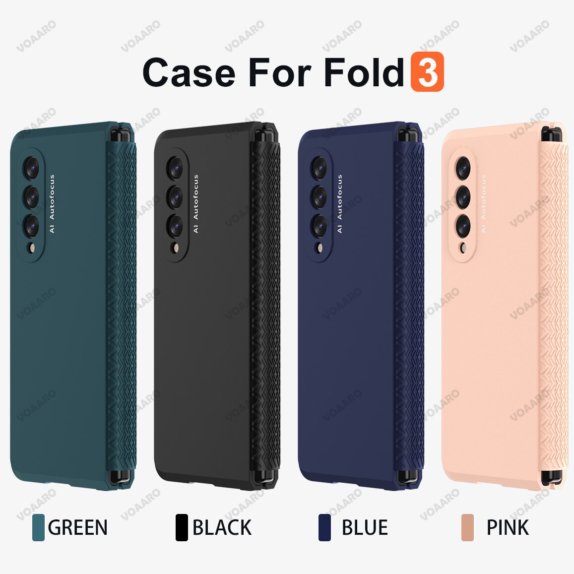 Para samsung galaxy z dobrar 3 dobradiça caso com filme de vidro frontal para galaxy z dobrar 3 5g tpu dobradiça caso completo telefone protetor funda