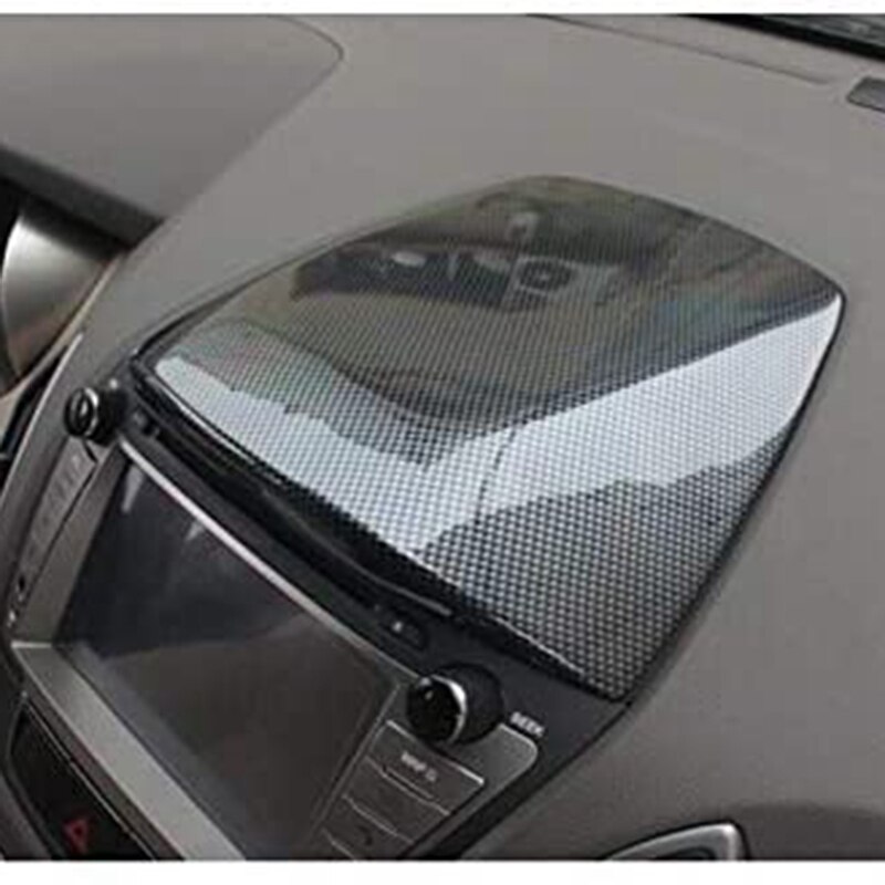 Carbon Fiber Style Car Console Instrument GPS Navigation Upper Cover Trim Styling for Hyundai IX35
