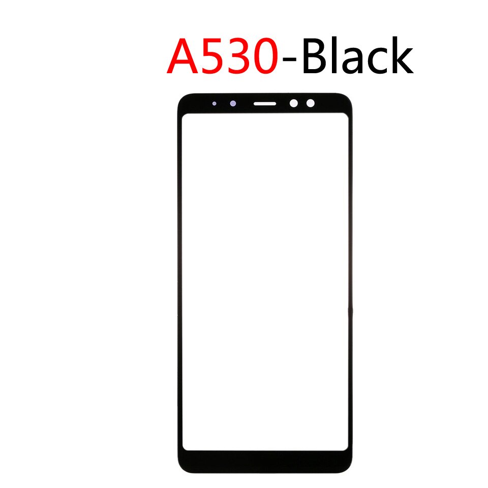 For Samsung Galaxy A8 A530 A530F A530X A8 Plus A8+ A730 A730F Front Outer Glass Lens Touch Screen Lens Replacement: A530-Black-No tool