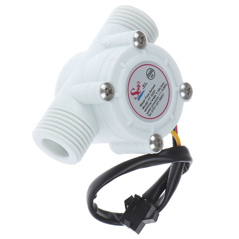 1-30L/min pour Arduino 1/2 ''capteur de débit d'eau commutateur compteur débitmètre compteur capteur contrôle effet débitmètre Hall