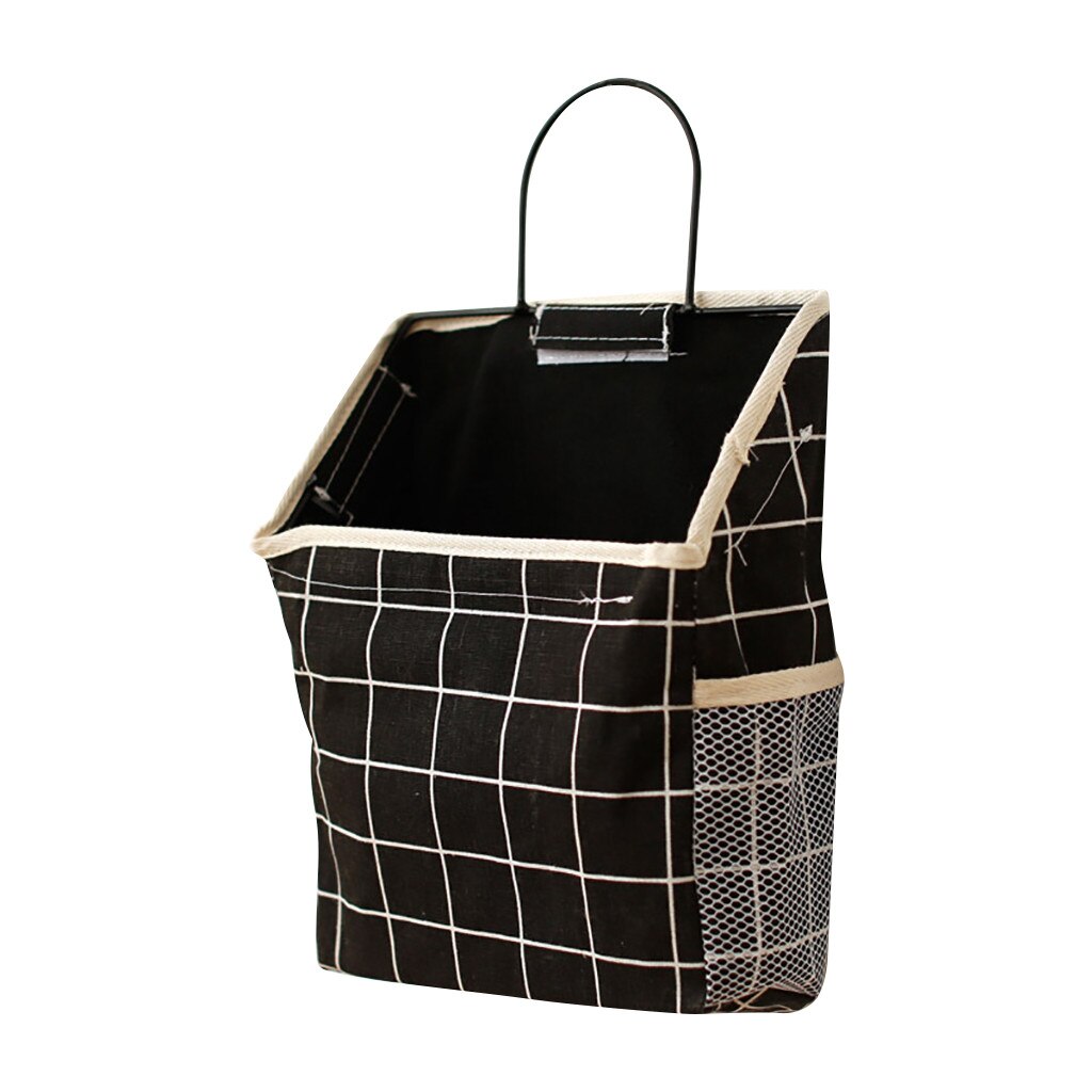 Wall-mounted Storage Bag Book Magazine Mobile Phone Holder Storage Bag With Hook Pocket Storage Bags Containers Closet Organizer: 14