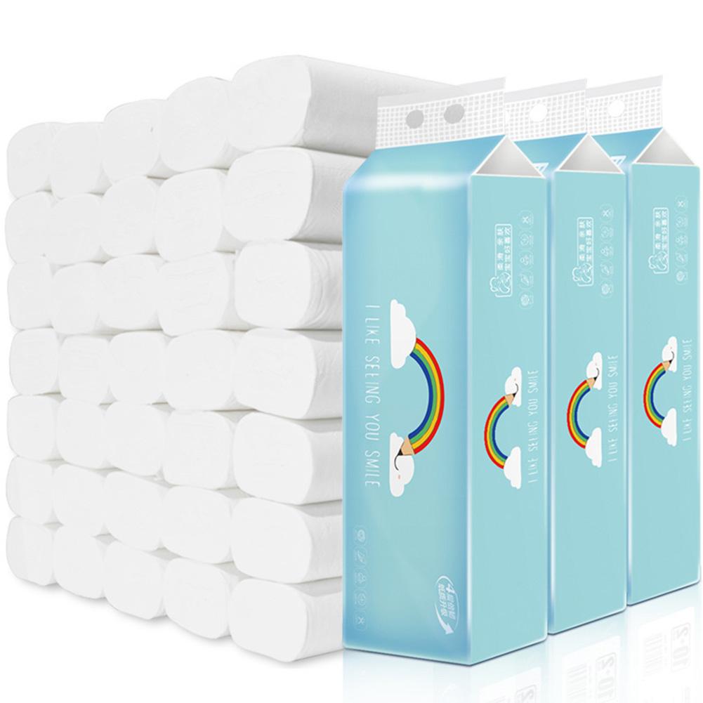 12 Rolls 4Ply Paper Towels, Soft Toilet Paper, White Toilet Paper Toilet Roll Tissue Roll Paper Towels Tissue