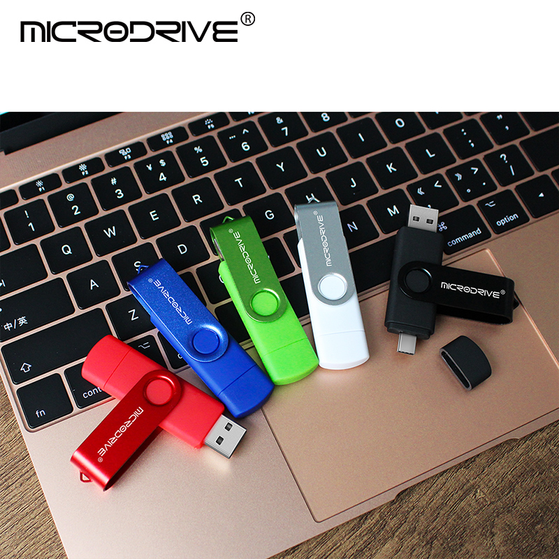 USB Flash Drive 128GB type c OTG Pen Drive 64GB 32GB 16gb 8gb 4gb External Storage Frosted Double Application Micro USB Stick