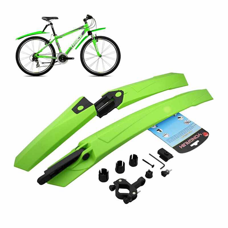 Cycling Mountain Bike Bicycle Front Mudguard + Rear Fender Mud Guard Set MTB Black Green Blue Red White Orange: Green