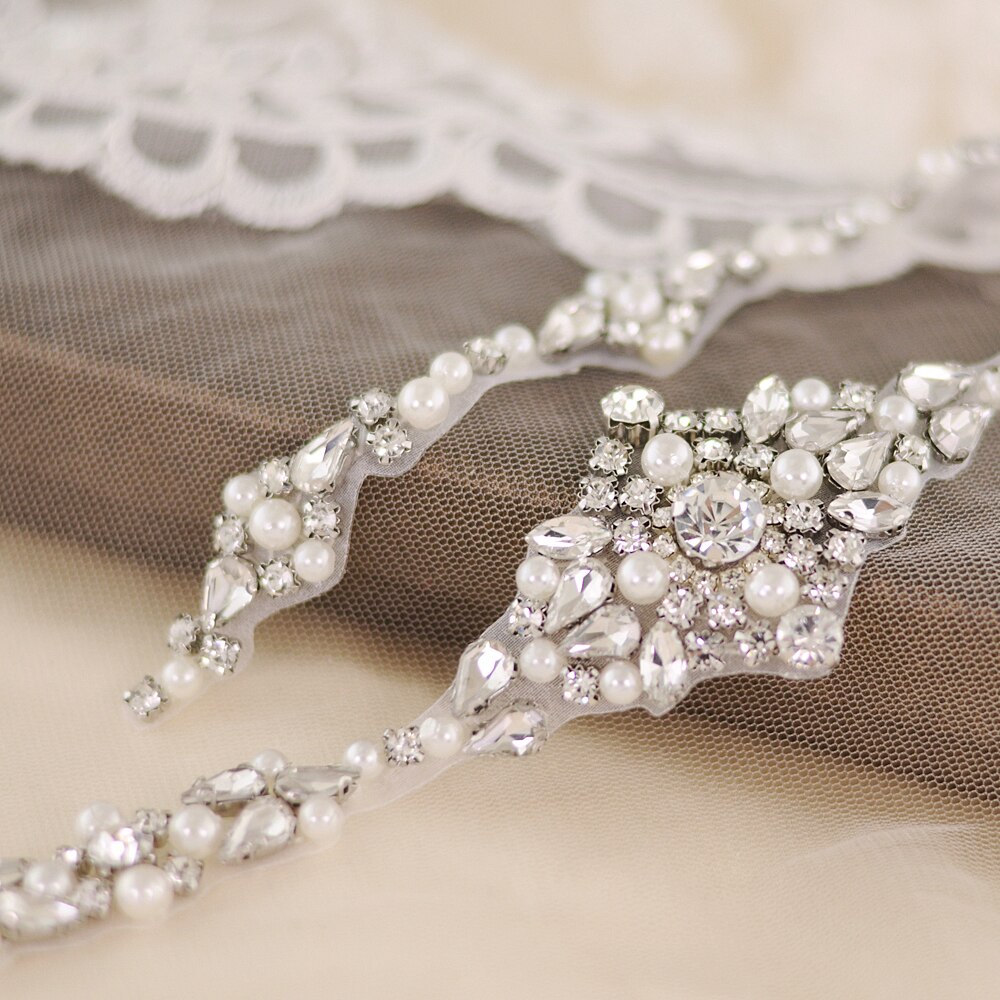 ZMS357 Wedding Luxury Diamond Belt for Dresses Female Crystal Rhinestone Applique Women's Belts Bride's Accessories