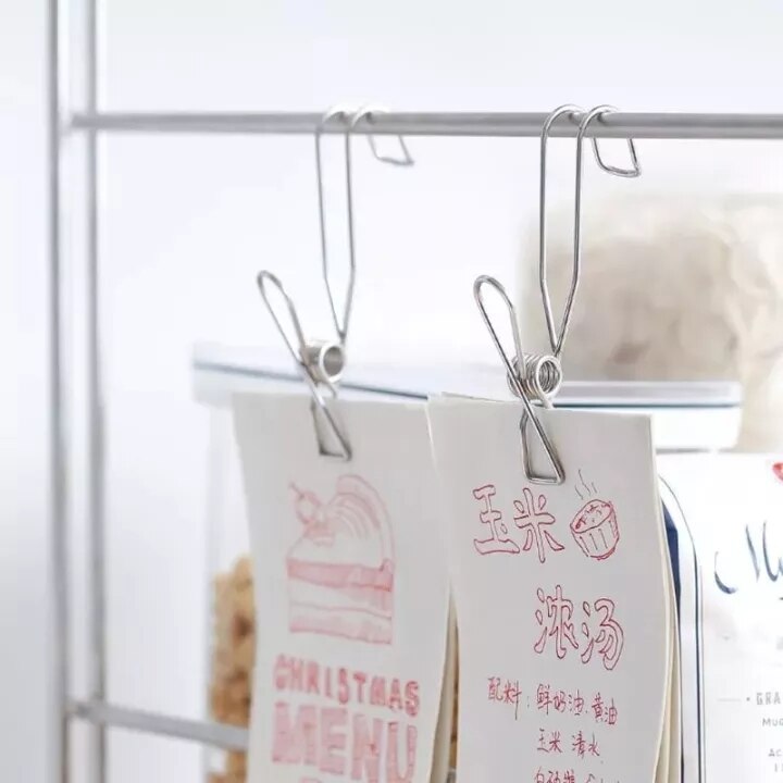 10 ks prenosné nerezové štipce na bielizeň viacúčelová spona na uteráky cestovné štipce na bielizeň pohľadnice obrázková svorka office