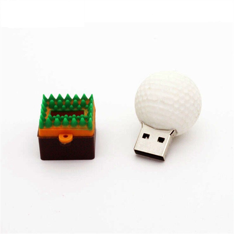 JASTER USB 2.0 flash memory stick football basketball Mini ball usb flash drive pen drive 4GB 16GB 32GB 64GB boy U disk: 16GB / Golf