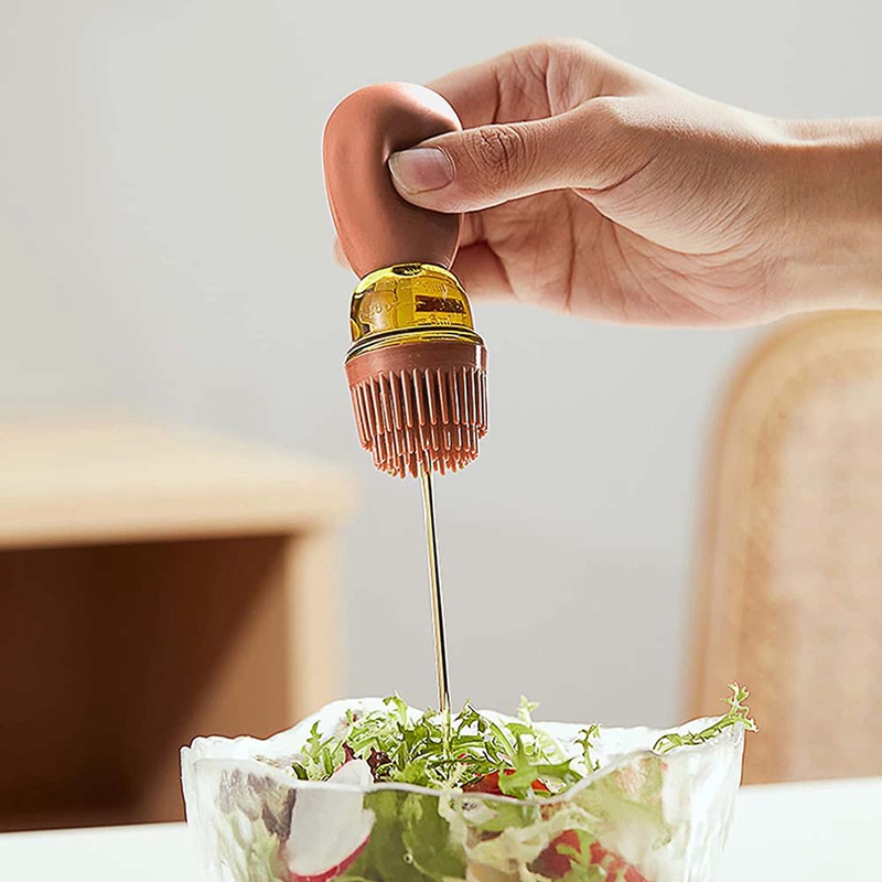 2 in 1 Olivenöl Spender Flasche mit Pinsel, Pipette Sauerei Öl Spender Flasche, für Kochen, braten, Backen, BBQ