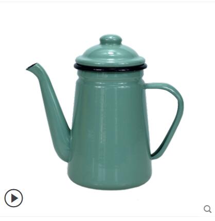 1.1L Enamel Coffee Pot Hand Tea Kettle Induction Cooker Gas Stove Universal: 10