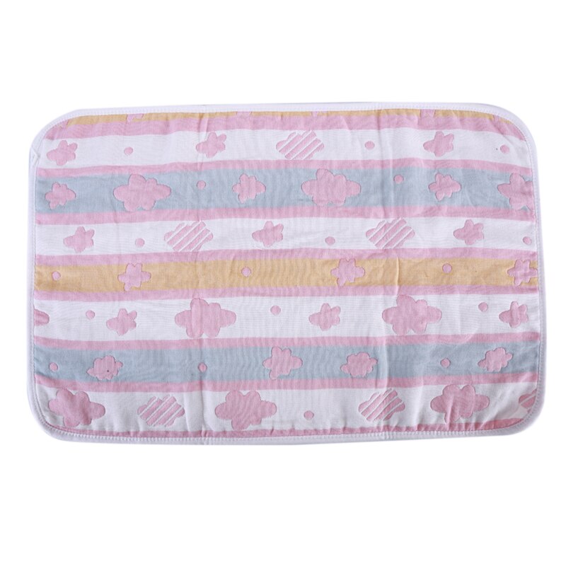 Toalla de algodón estampada para bebé, toalla de gasa de cinco capas para niños, almohada de algodón, toalla transpirable absorbente para el sudor