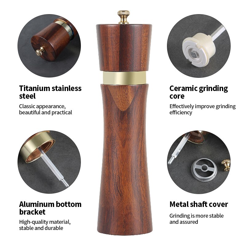 2pcs Salt and Pepper Grinder Set,Hand Grinder , Molino Electrico De Grano De Maiz, Multifunction Smash Machine