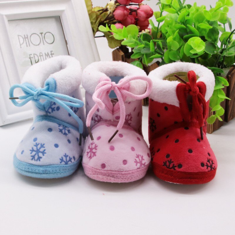 Winter Autumn Baby Girl Shoes Children Infant Girls Thick Warm Boots Ice Flower Kids Shoes