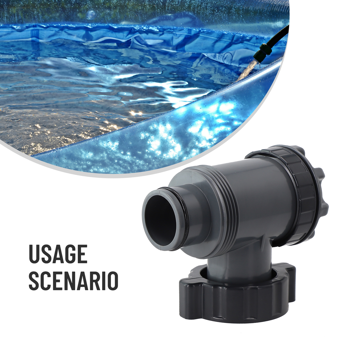 On/off Plunger Valve Connection Swimming Pool Filter Pump 38 Compatible Garden Replacement Connection Pool Pump Plunger Valve