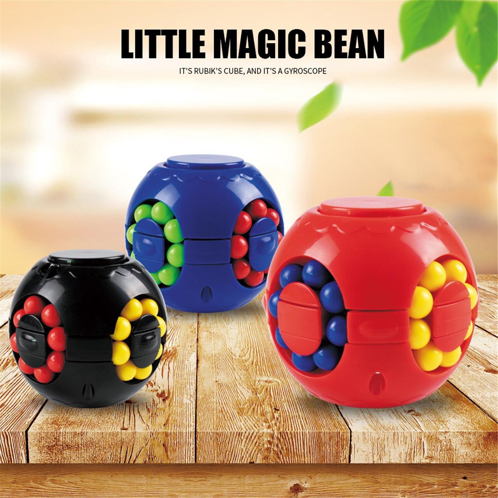 2Pc Roterende Magic Bean Intelligentie Bederven Vingertop Fidge Speelgoed Roterende Magic Bean Intelligentie Bederven Vingertop Fidge Speelgoed R5