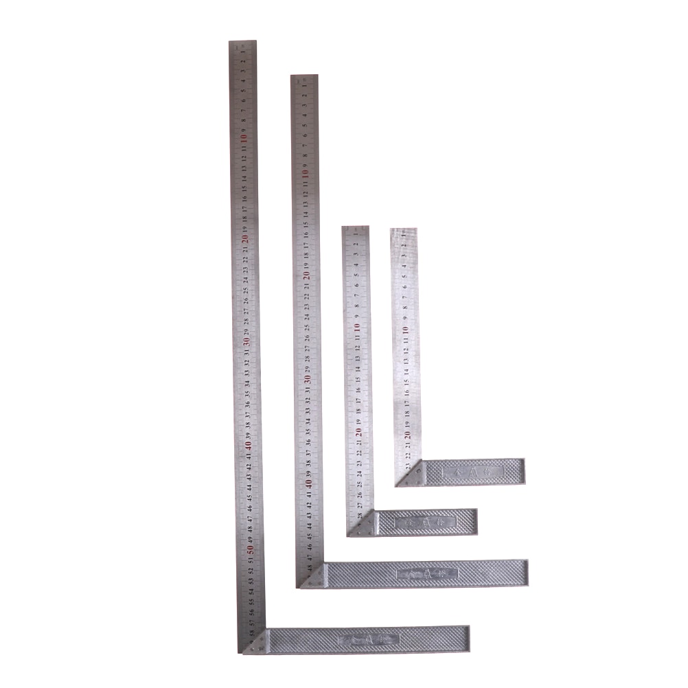 90 Degrees Metal Steel Engineers Try Square Set Wood Measuring Tool Right Angle Ruler Measurement Instruments