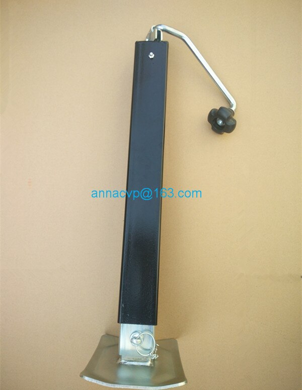 SQUARE TRAILER JACK W/ FOOTPLATE 8,000 lbs. ADJUST LEG TOPWIND - 15" LIFT trailer parts