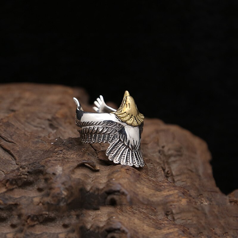 Aquila Anello di 100% 925 Sterling gioielli In Argento Fine per Gli Uomini o Le Donne Del Partito di Modo Prepotente Personalità Regalo di Marca GR15