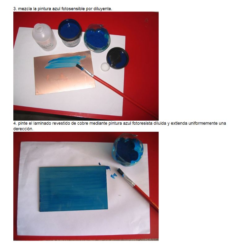 Photoresist Anti-grabado pintura de tinta azul para DIY PCB reemplazo de película seca 100g.