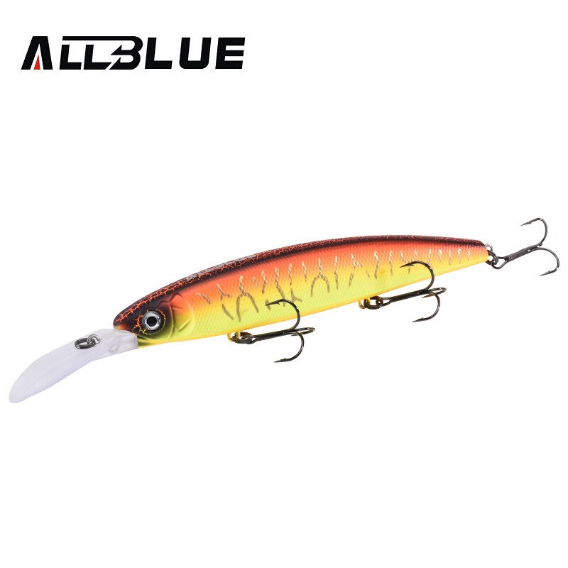 ALLBLUE CRAFTY 130SF Fishing Lure 130mm 27.5g Wobbler Slow Floating Minnow Longbill Plastic Bait Fishing Tackles Crankbait Plast: Color B