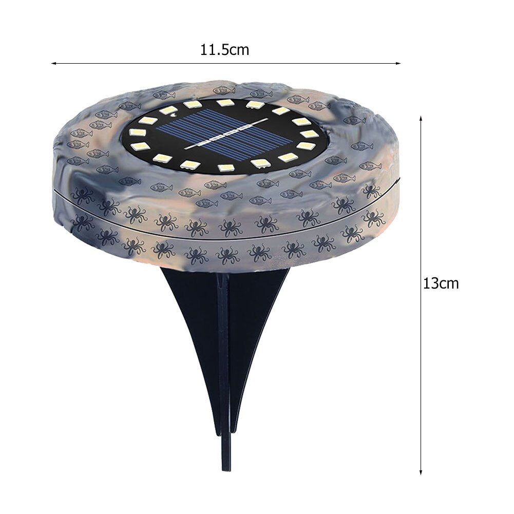4x 16 led aurinkoenergialla haudatut porrasvalot käytännöllinen kestävä monikäyttöinen polkupuutarha pohjakerroksen alla nurmikkolamppu: Kylmä valkoinen