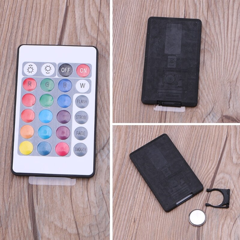 Adjustable Display Base Resin Art Display Wood LED 12 Colors RGB LED Base Vase Light with Remote Control DIY Night Light