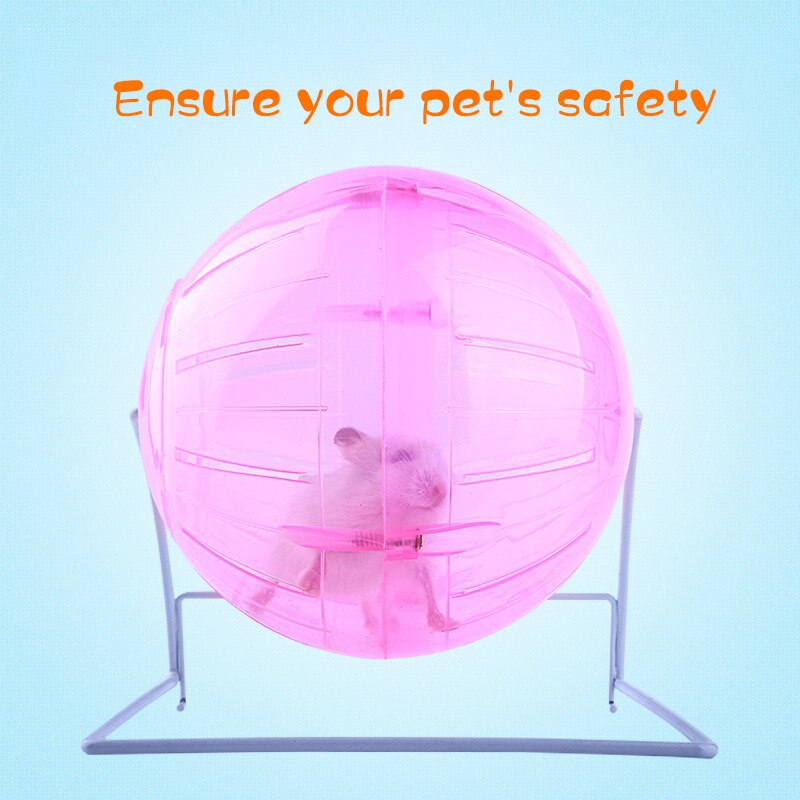 Stille Hamster Bal Met Stand, huisdier Speelgoed Oefening Ballen Voor Hamsters Knaagdieren Jogging Spelen Plastic Mini Bal Voor Kleine Dieren