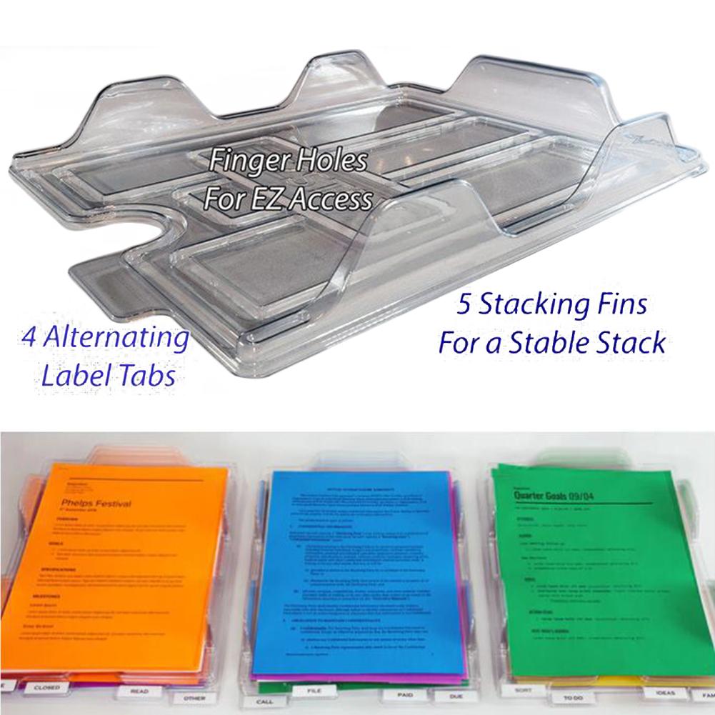 6/12 PCS Innovatieve Desktop File Storage Map Stack Bestand Opbergrek Office Bestand Organisatoren multifunctionele Opslag Clip