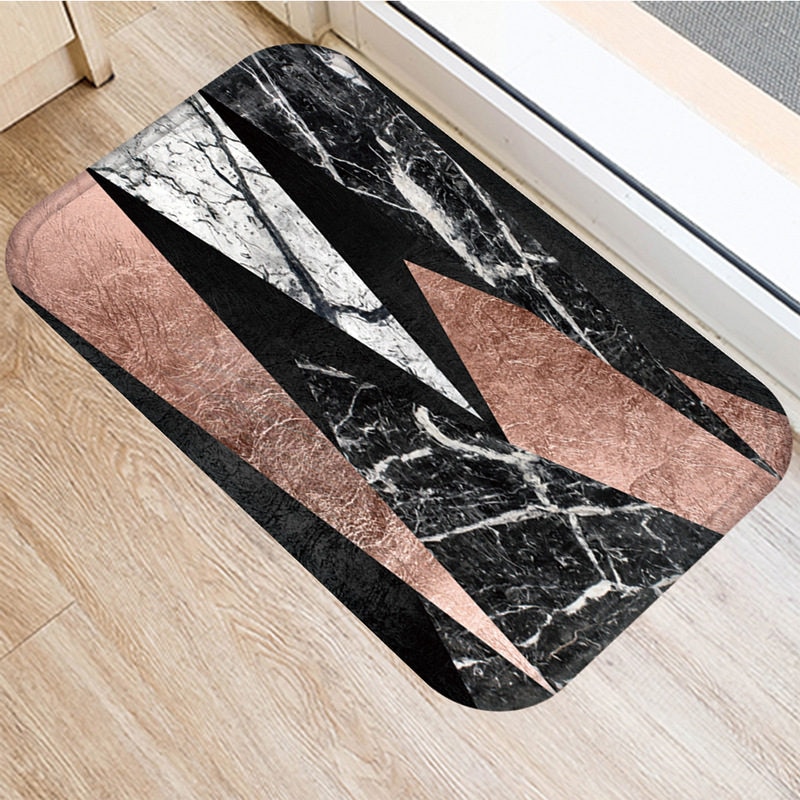 1 st 40*60cm stenrandig marmormönster halkskyddad mocka matta dörrmatta dörrmatta utomhuskök vardagsrum golvmatta matta 48276: 2dd-48276-033