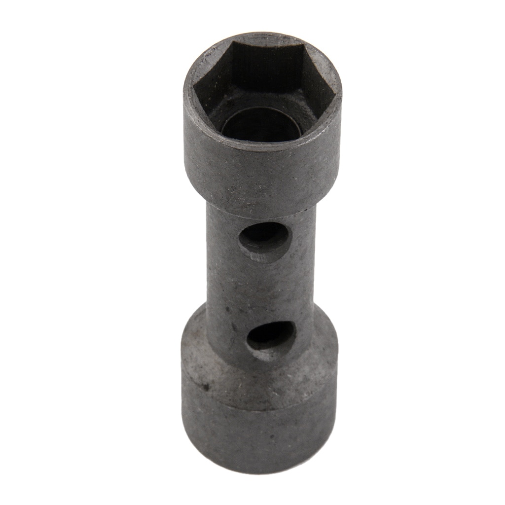 Double End Spark Plug Box Spanner Hex Socket Repair Tool 19mm 21mm Gray