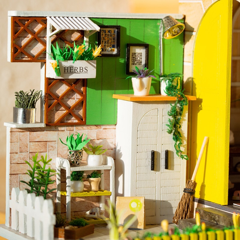 Nowoczesny styl miniaturowy domek dla lalek DIY studio kreatywny Wykonany ręcznie willa drewniane robić montażu modelu sztuki prezenty robić domu zabawki dla dzieci