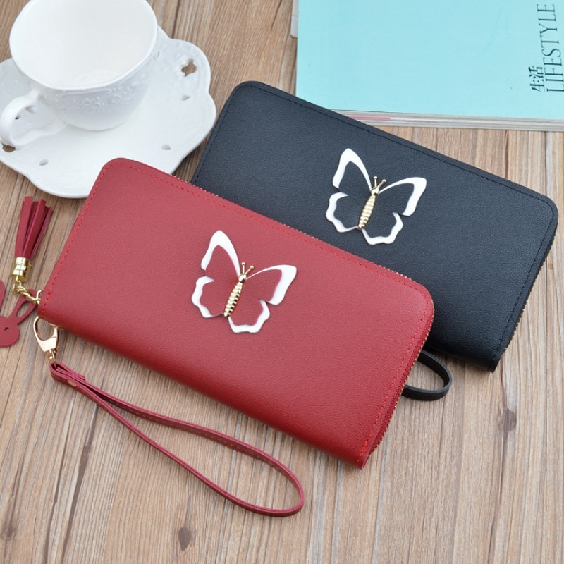 Local Stock Long Ladies Leather Wallet Zip Purse Case Phone Clutch Card Holder Women Handbag