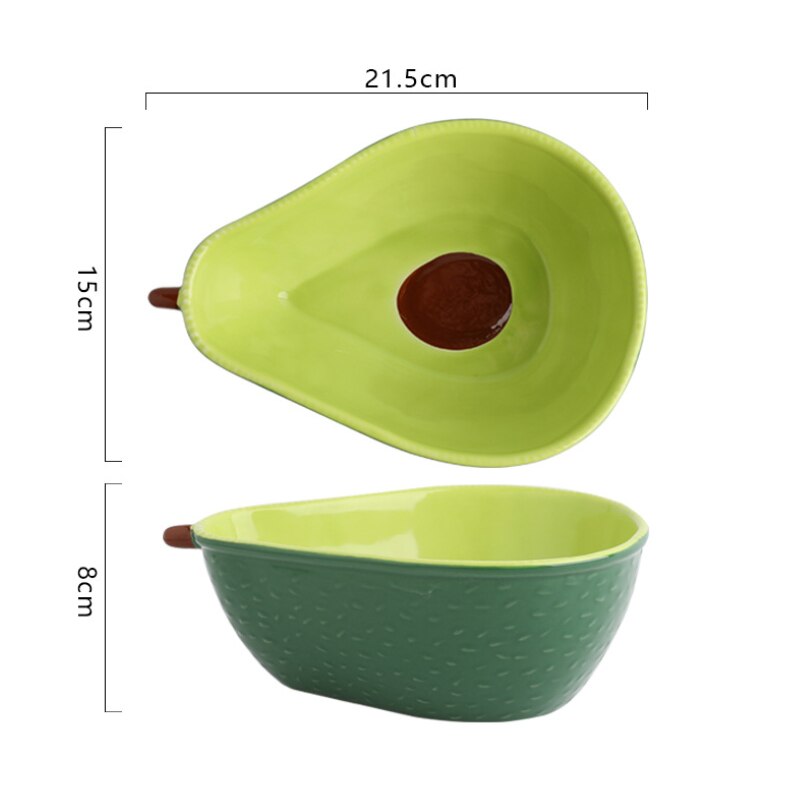 Grøn sød avocado form keramisk tallerken hjem frugtsalat snack fad ovn mikroovn opvaskemaskine tilgængelig: 5
