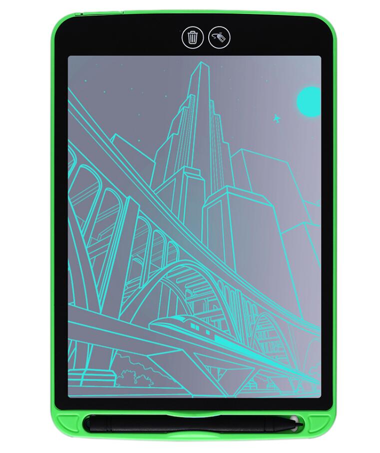 10 inch Ultra-thin LCD Writing Tablet Digital Drawing Tablet Toys Handwriting Pads Graphic Electronic Tablet Board With Battery: Green