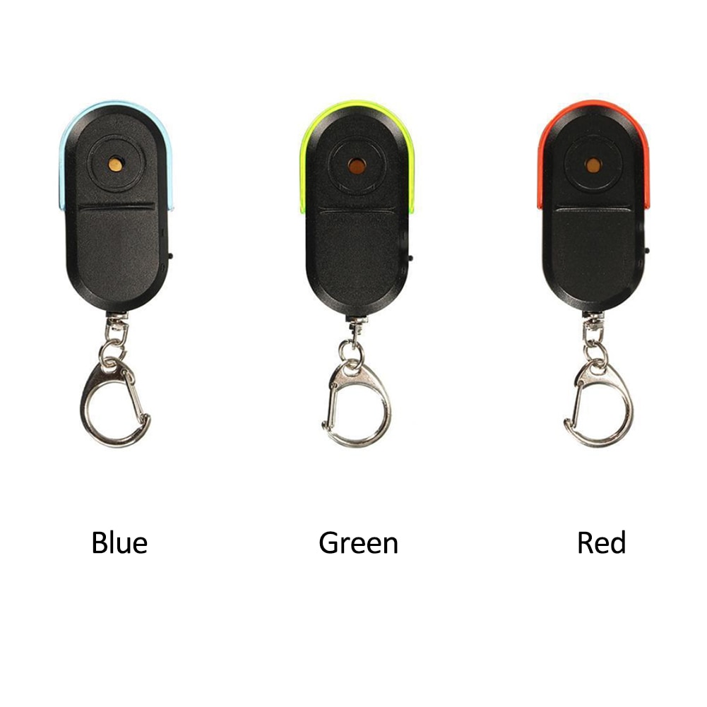 Wireless Anti-Lost Alarm Key Finder Locator Keychain Whistle Sound With LED Light Mini Anti Lost Key Finder &