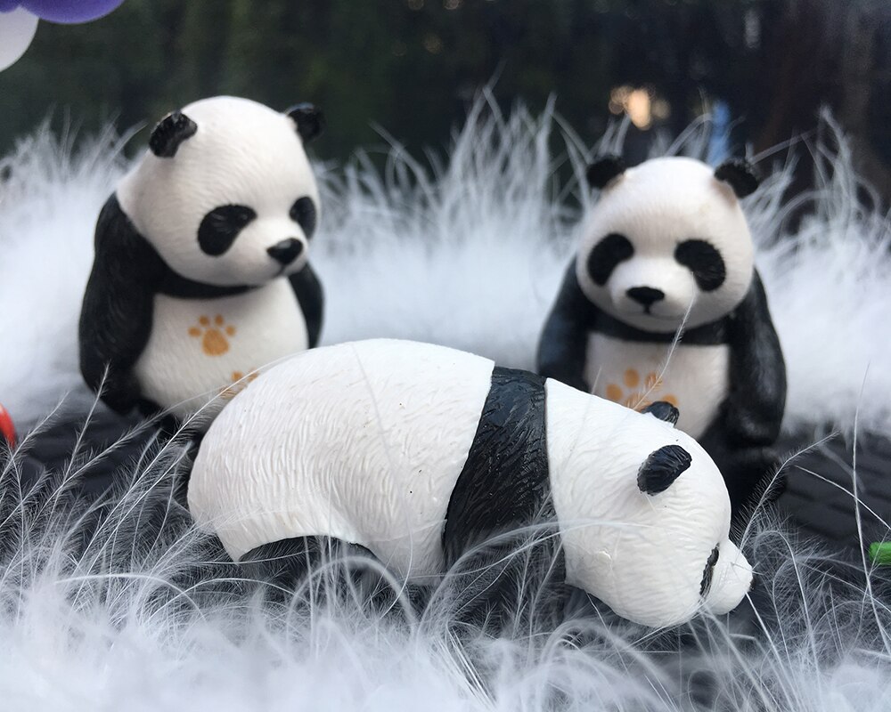Sød panda bil ornamenter dekoration panda dukke model mini panda dukke bil midterkonsol dekoration bil tilbehør interiør