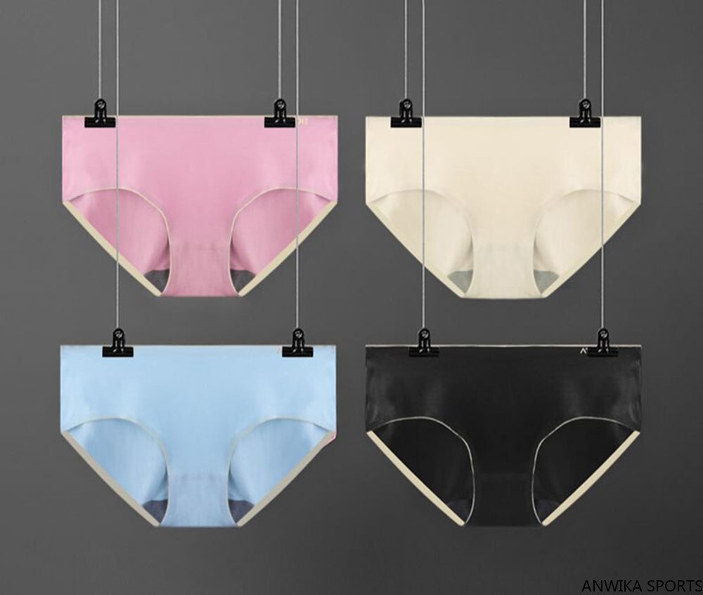 4 Pcs/Set AONIJIE Breathable Female Women Sport Underwear Daily Performance Briefs Mixed Colors Shorts For Running Fitness