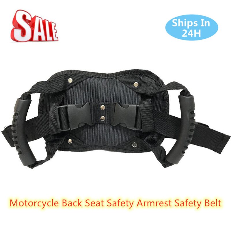 Children's Motorcycle Safety Belt Adjustable Rear Seat Passenger Grip Grab Handle Non-slip Strap Carrier For Child Safe