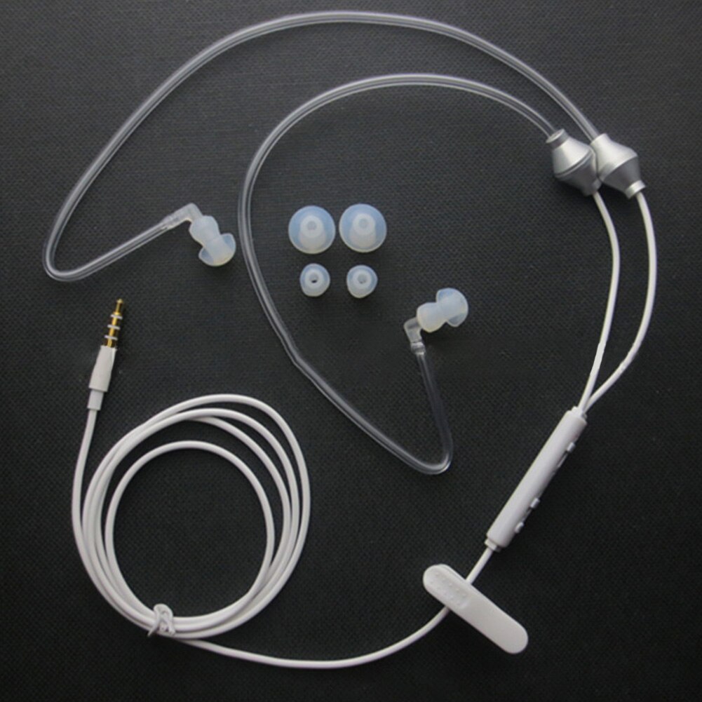 I örat stereo luftrör anti-strålning headset strålningssäker hörlur  #734