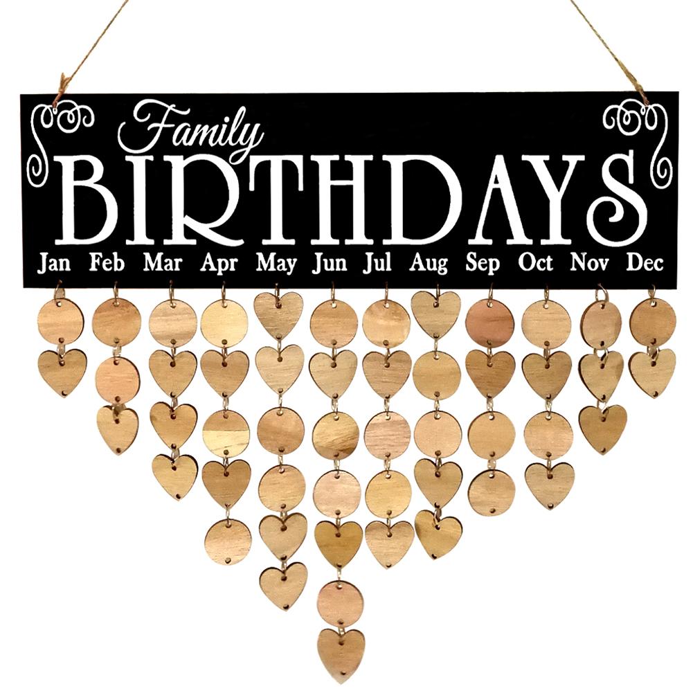 Creatieve Familie Decoratieve Lijst Houten Kalender Verjaardag Herinnering Boards Unieke Verjaardagsfeestje Decoratie Projecten