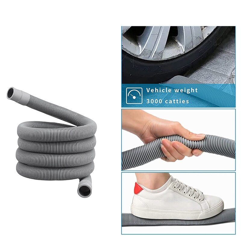 Drain Hose Extension Set Universal Washing Machine Hose 1.5M, Include Bracket Hose Connector and Hose Clamps Drain Hoses