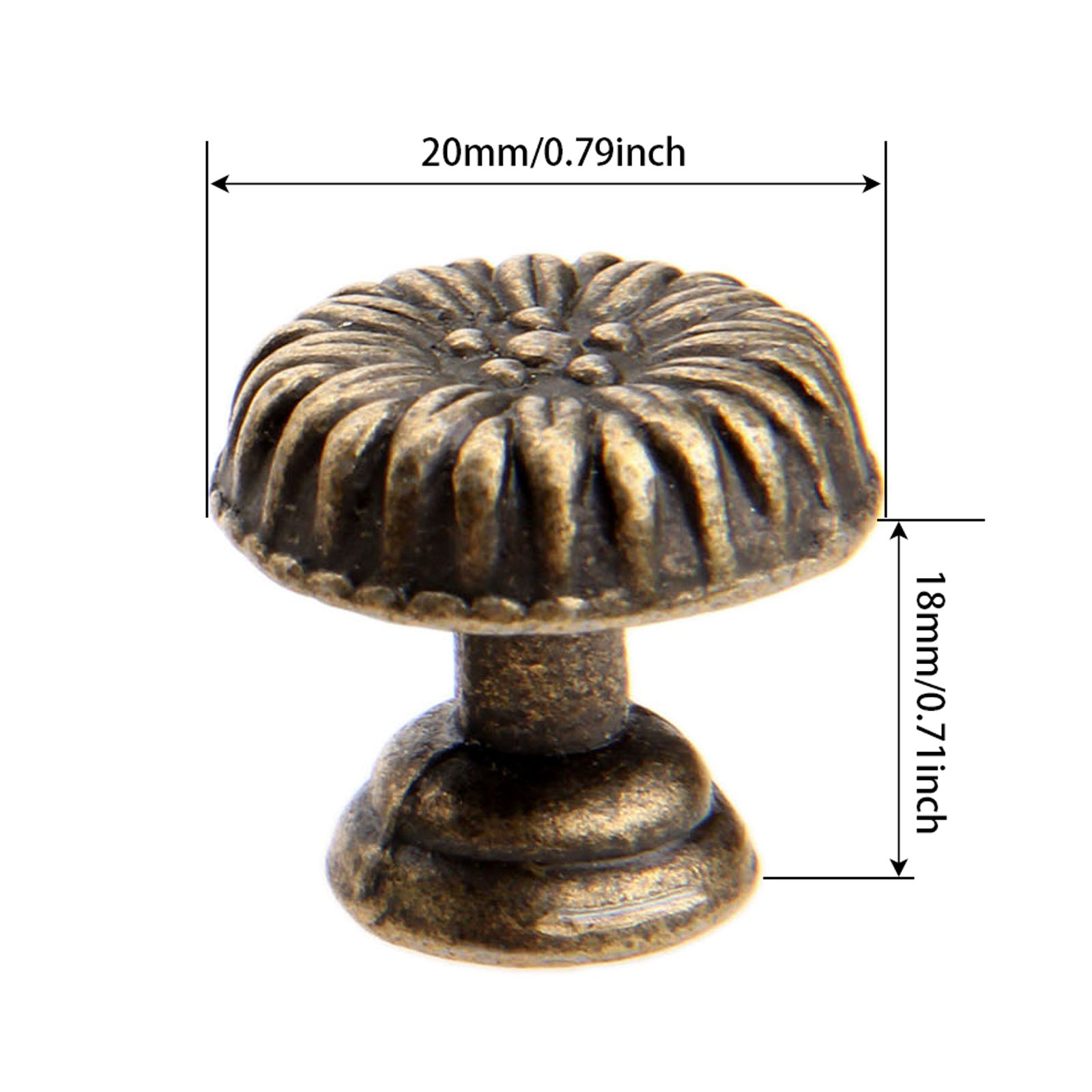 1x antikke bronzeskab skab trækker knapper retro funiture dekor skuffe kommode smykker trækasse håndtag knap
