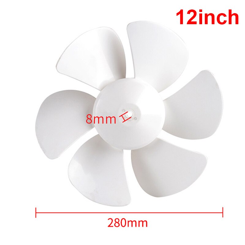 1PC 6/8/10/12inch Small Power Mini Plastic Fan Blade 6 Leaves for Electric Fan: 12inch
