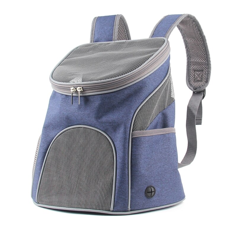 Pet Backpack Large Space with Elastic Band Breathable Thicken Multicolor Foldable Dogs/Cats Outing Pets Accessories: BL
