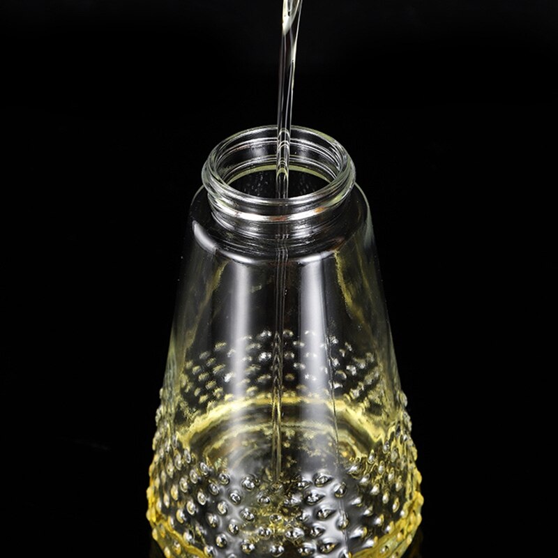 Olive Oil Bottle Oil Dispenser Auto Open Seasoning Bottle Glass Oil Pot Vinegar Soy Sauce Glass For Kitchen