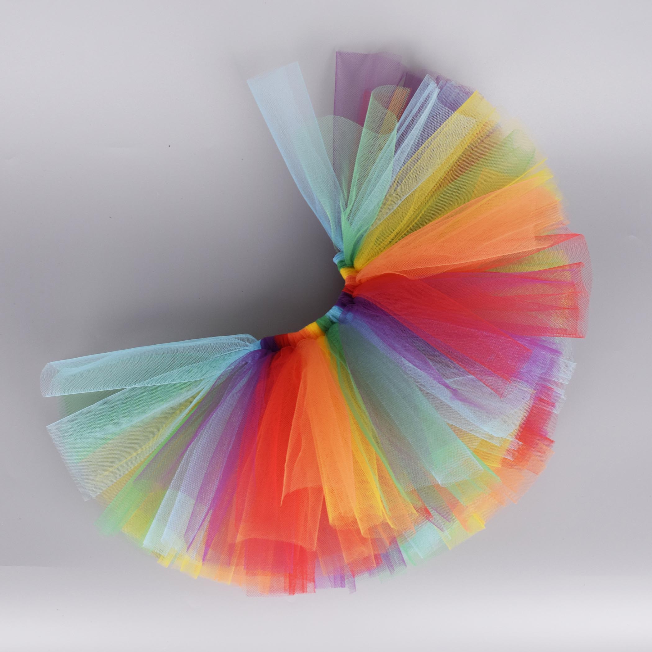 Regenboog Pluizige Tutu Rok Baby Verjaardagsfeestje Tulle Rok Pasgeboren Doop Kostuum Meisjes Zomer Rok Foto Props Cake Smash