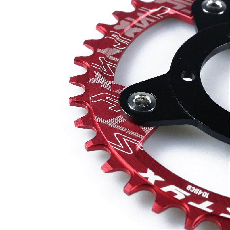 Roue à chaîne e-bike 32T 34T 36T 38T rouge bleu noir pour Bafang Mid Drive Kits de moteur 8FUN remplacements Conversions de vélo électrique