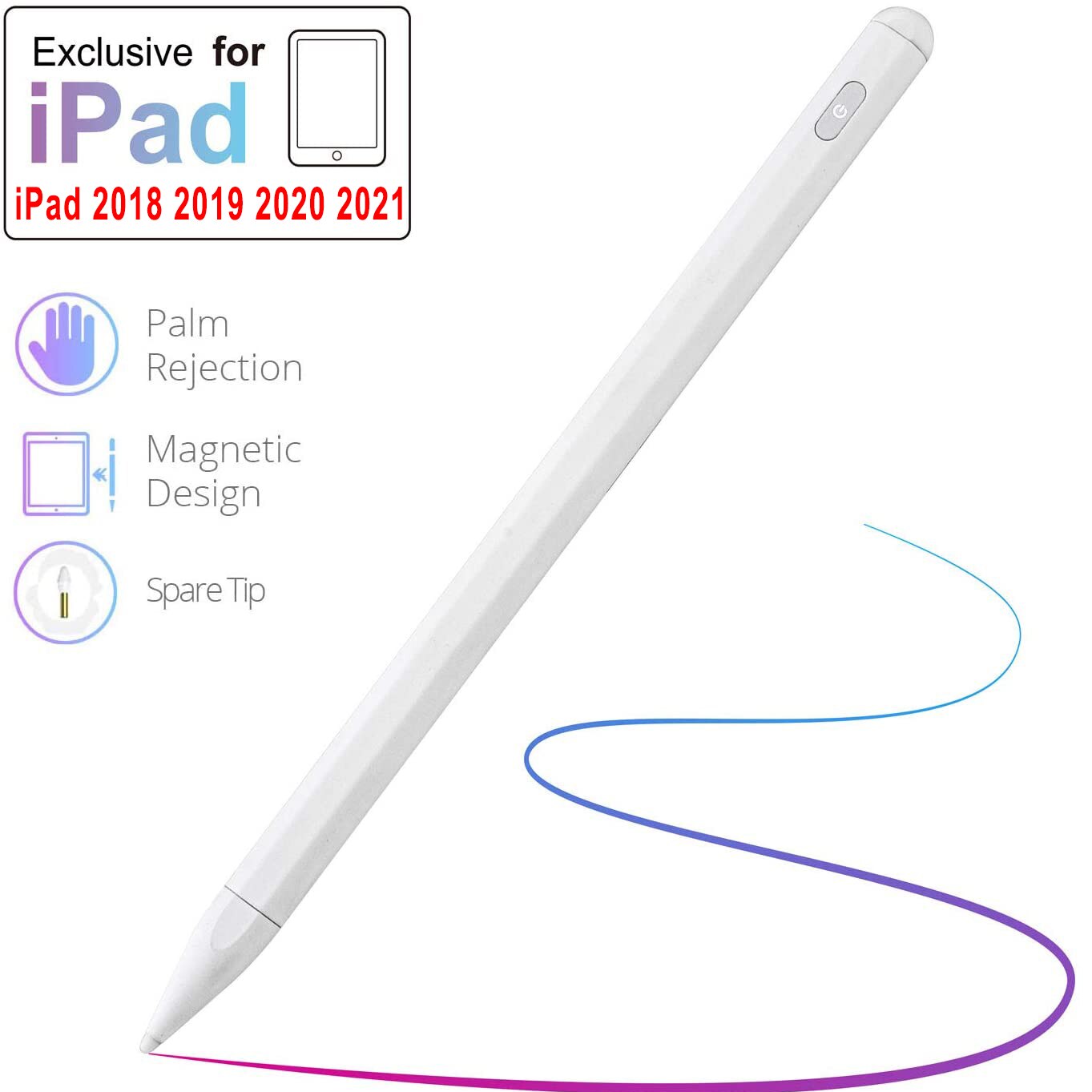 För apple ipad penna till ipad 10.2 7th 8th generation air 3 10.5 air 4 10.9 pro 11 12.9 stylus penna palmavstötning