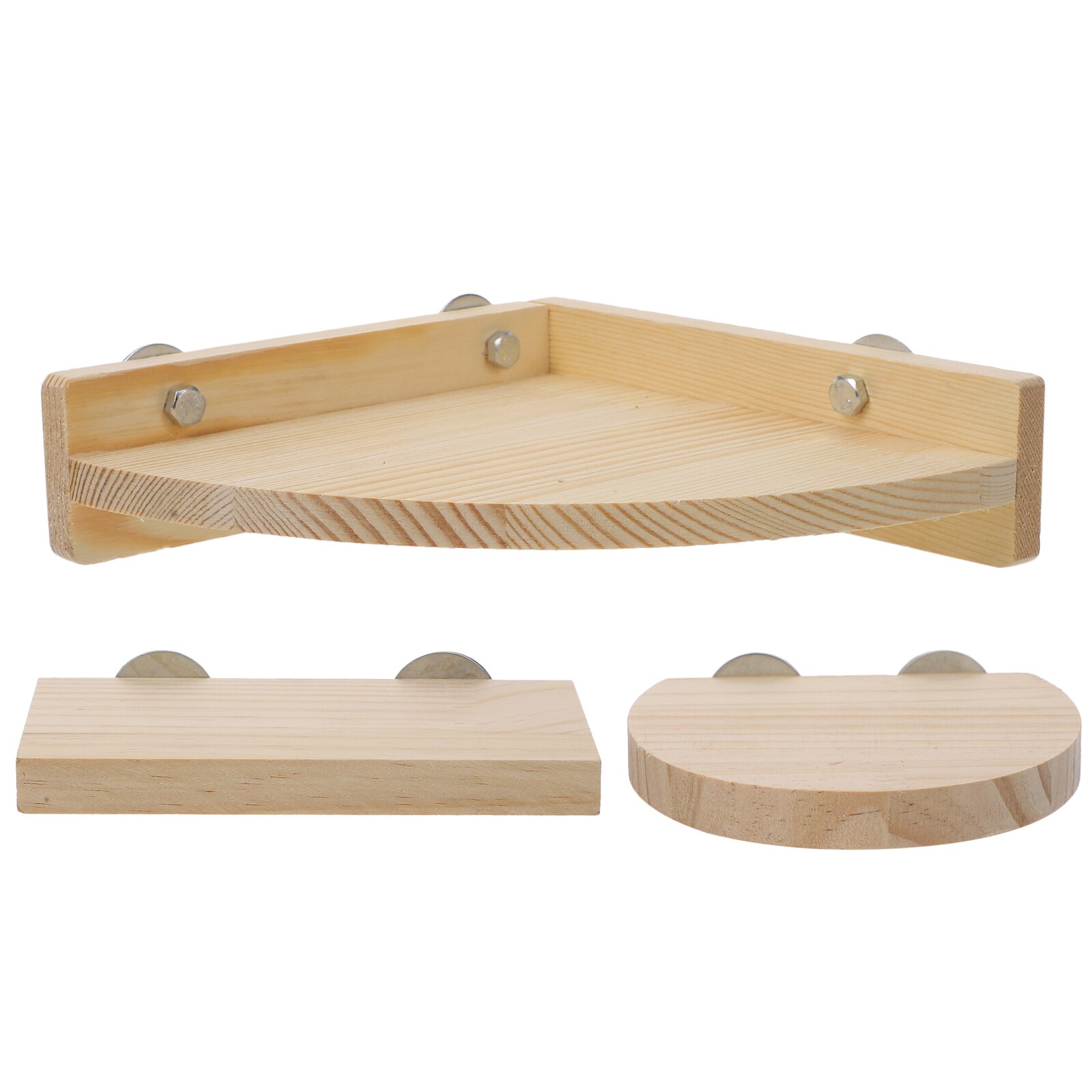 3pcs Parrot Stand Base Bird Cage Wood Board Platform Pet Bird Supplies: Default Title