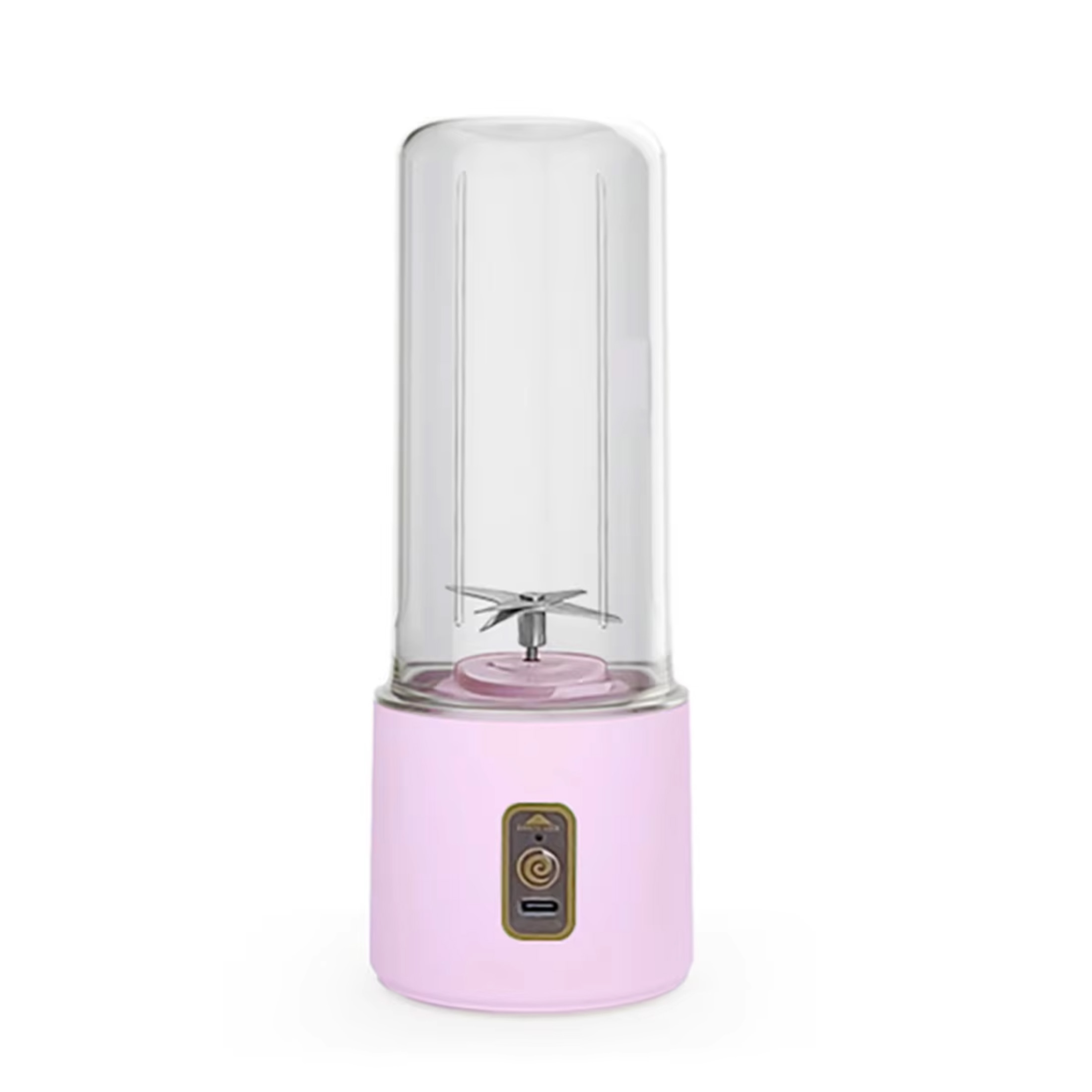 1PC 450ML Tragbare Fruchtsaft Mixer Sommer Elektrische Mini Flasche Hause USB 6 Klingen Entsafter Tasse Maschine: Rosa
